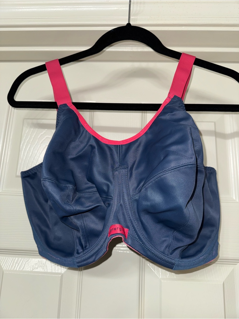 Elomi Energise Underwire Sports Bra Navy Pink UK 36H US 36K